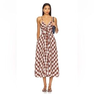 Via Midi Dress in Brown Combo Everly
Free People